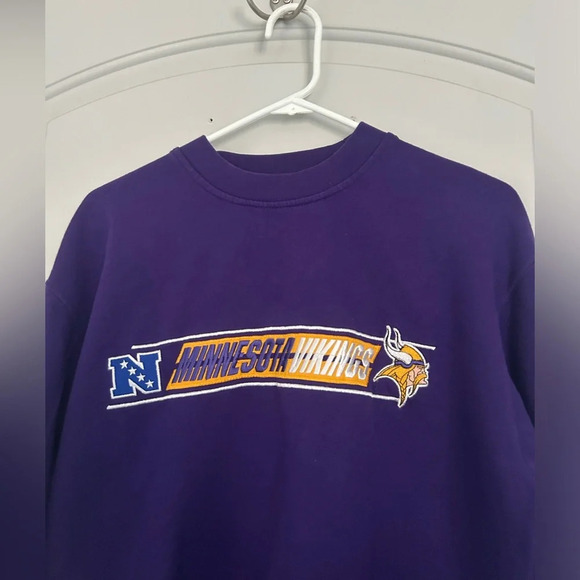 Vintage NFL Minnesota Vikings Football Crewneck Embroidery Logo size medium - Picture 3 of 9